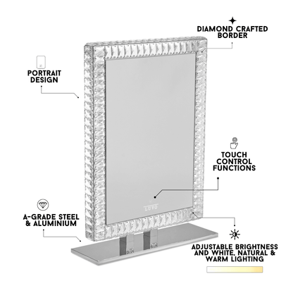 Diamond Vanity Mirror - Tall